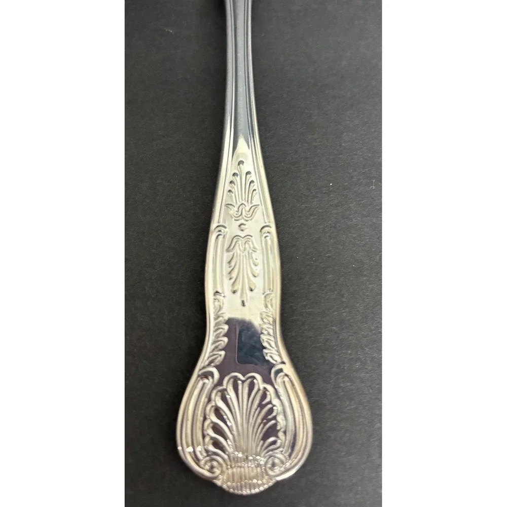 2 Oneida Kings Tablespoons Serving Spoons 8 3/8